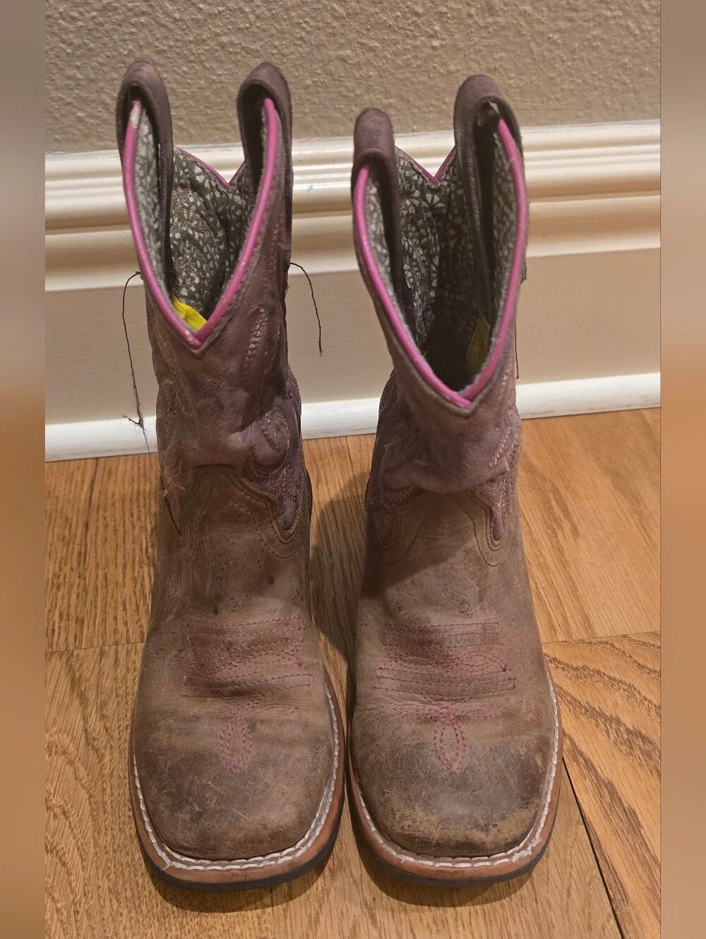 Dan Post Girls Majesty Cowboy Boot Square Toe Sz 11D